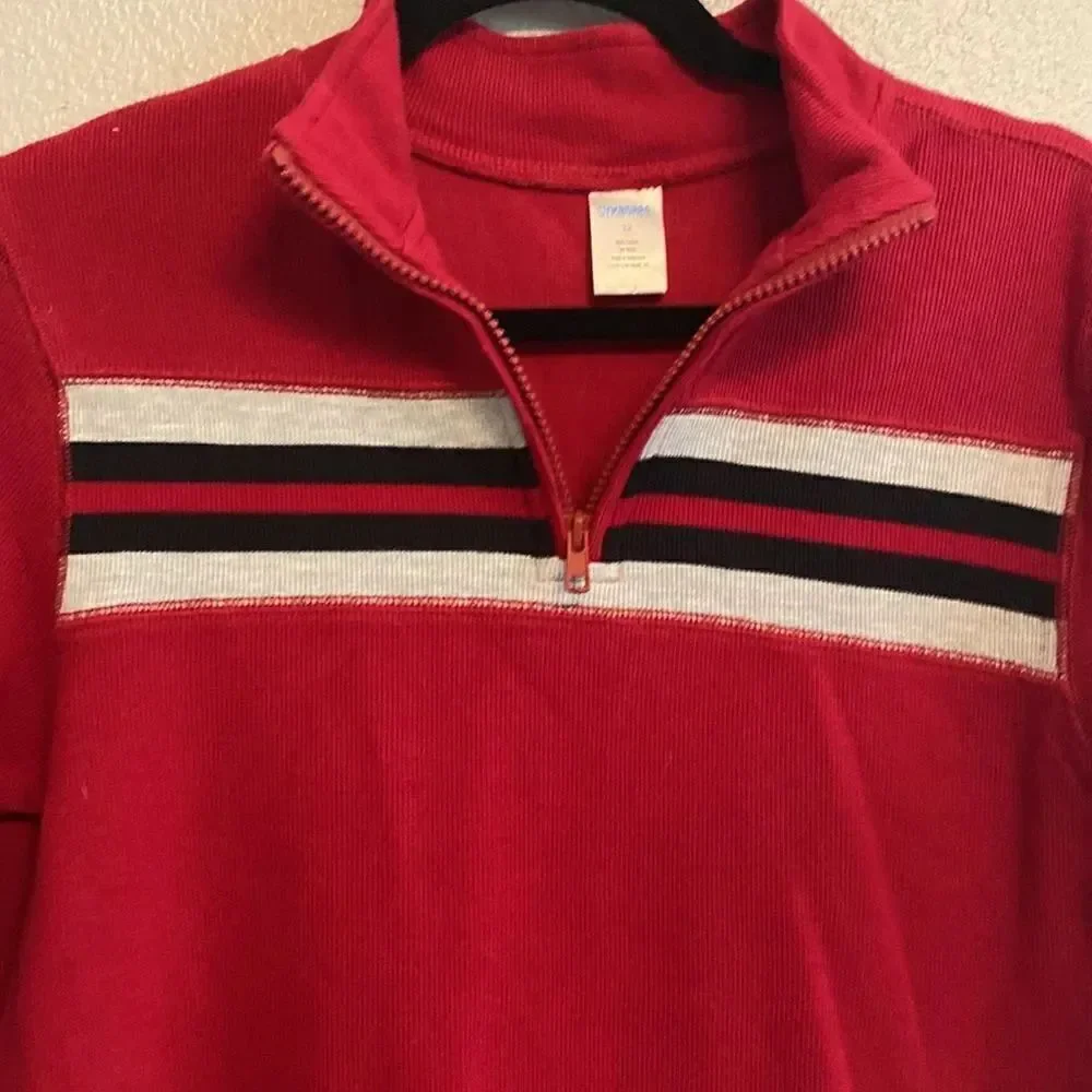 Gymboree- Red 1/4 zip sweater- size 12